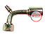 Conexão O'ring 90º Fêmea 10mm Aço c/ Válvula de Serviço R134a c/ Clip (1045 450244) - Imagem 1