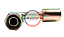 Conexão O'ring 90º Fêmea 10mm Aço c/ Válvula de Serviço R134a c/ Clip (1045 450244) - Imagem 3