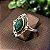 Anel Indiano Prata 925 - Esmeralda - Feito à Mão - E009 - Imagem 1