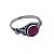 Anel Feminino de Prata 925 com Rubi Indiano - R007 - Imagem 3