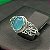 Anel de Prata 925 charm Calcedônia Azul - lançamento C003 - Imagem 3