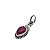 Pingente prata 925 - pedra Rubi indianao - Gota - Imagem 1