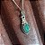 Pingente prata 925 - pedra Esmeralda - Gota - Imagem 2