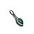 Pingente prata 925 - pedra Esmeralda - Gota - Imagem 1