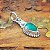 Pingente prata 925 - pedra Esmeralda - Gota - Imagem 4