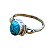 Anel Boho Prata 925 Navete pedra Turquesa - Imagem 1