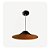 Luminária chapéu chinês - Preto textura com cobre - Imagem 1
