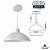 Luminária chinesa 33cm  - Branco liso brilhante total - Imagem 3
