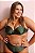 Top de Biquíni Plus Size Verde Croco Diana - Imagem 5