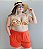 Shorts Plus Size Laranja - Imagem 5