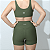 Shorts Fit Sem Costura Frontal Verde Cacto - Imagem 3