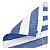 Lona Barraca Feira Azul Branca Listrada SL300 Impermeável 10,5x6 - Imagem 1