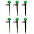 Aspersor Agrojet Vulcão Verde Com Haste E Adaptador Para Mangueiras Kit com 6 Unidades - Imagem 1
