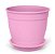 Vaso n3,5 rosa aquarela + Prato n1,2 rosa nutriplan - Imagem 1