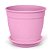 Vaso decorativo rosa aquarela + Prato n1,2 rosa- 5 uni - Imagem 1