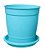 Vaso decorativo n3,5 azul + Prato n1,2 azul nutriplan - 10 unidades - Imagem 1