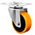 Kit 2 un Rodízio Giratório Colson com base laranja 3'' polegadas - Imagem 2