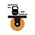 RODÍZIO GIRATÓRIO COLSON COM BASE + RODÍZIO GIRATÓRIO COLSON COM BASE FREIO LARANJA 3 POLEGADAS - KIT 2 UNIDADES - Imagem 2