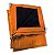 LONA PVC LOCOMOTIVA LARANJA/PRETO COM ARGOLA - 4,5X5 - Imagem 1