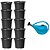 Regador 3L Azul Plástico Com Bico + 20UN Pote Holambra NP14 Preto - Nutriplan - Imagem 1