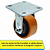 Roda Rodizio 4" Fixo Laranja Kit 8 Unidades - Ajax - Imagem 3
