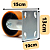 Roda Rodizio 4" Fixo Laranja Kit 8 Unidades - Ajax - Imagem 2