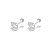 Brinco Prata Zirconia Carre 2mm - Imagem 1