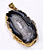 Pingente Pedra Geodo De Ágata Cristalizado Folheado 4cm - Imagem 1