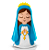 Kit Artesanato Infantil Ponto a Ponto Nossa Senhora Linha Religiosa Presente de Páscoa - Imagem 1