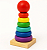 Brinquedo Educativo Torre Empilhar Madeira Montessori - Imagem 1
