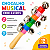 Chocalho Infantil Musical com Guizos Madeira Colorido Educativo - Imagem 1