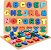 Alfabeto de Encaixe em Madeira Educativo Infantil Letras Coloridas ABC Completo 26 Peças - Imagem 3