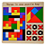 Tabuleiro Educativo 3 em 1 de Madeira Tetris Tangram Jogo da Velha Brinquedo Montessori Infantil - Imagem 2