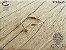 Argola Titânio D-Ring Dourada - Imagem 4