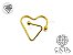 Piercing Mamilo Stylized Heart Dourado - Imagem 1