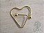 Piercing Mamilo Stylized Heart Dourado - Imagem 3