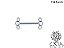 Barbell Mamilo Titânio Natural Cluster Zircônias - Imagem 1
