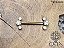 Barbell Mamilo Titânio Dourado Cluster Zircônias - Imagem 3