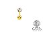 Micro Barbell Dourado Zircônia Estrela - Imagem 1
