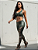 Legging Recorte Tela Camuflada Verde - Imagem 1