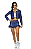 Short Saia Babado Jeans Escuro - Imagem 1