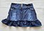 Short Saia Babado Jeans Escuro - Imagem 4