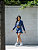 Short Saia Babado Jeans Escuro - Imagem 3