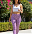 Legging Cós V Labirinto Lilás - Imagem 1