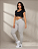 Legging Cós V Jacquard Cinza - Imagem 1