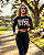 Blusa Manga Longa Eighty Preta - Imagem 1