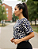 Blusa Curta Solta Onça Azul - Imagem 3