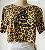 Blusa Curta Solta Onça Dourada - Imagem 1
