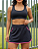 Short Saia Viés Preta Pink - Imagem 1