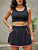 Short Saia Viés Preta Pink - Imagem 2